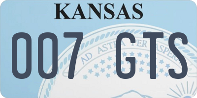 KS license plate 007GTS