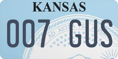 KS license plate 007GUS