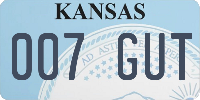 KS license plate 007GUT