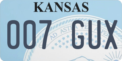 KS license plate 007GUX