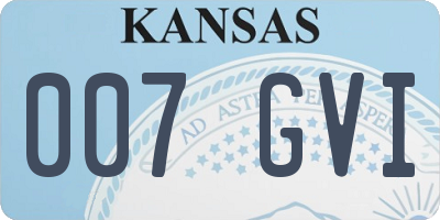 KS license plate 007GVI