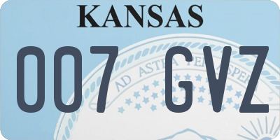KS license plate 007GVZ