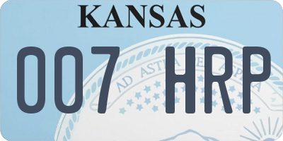 KS license plate 007HRP