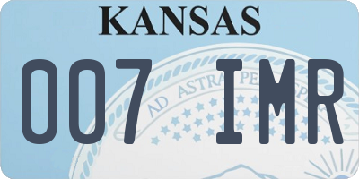 KS license plate 007IMR