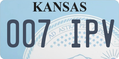 KS license plate 007IPV