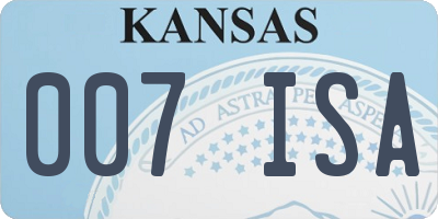 KS license plate 007ISA