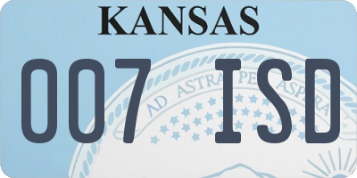 KS license plate 007ISD