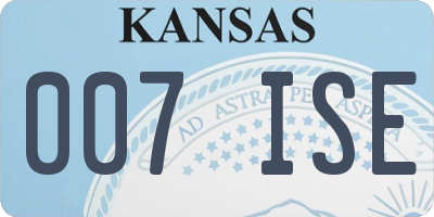 KS license plate 007ISE