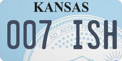 KS license plate 007ISH