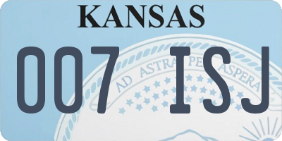 KS license plate 007ISJ