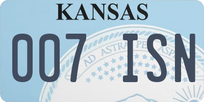 KS license plate 007ISN