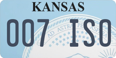 KS license plate 007ISO