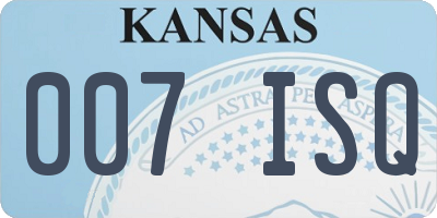 KS license plate 007ISQ