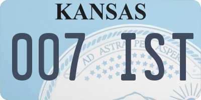 KS license plate 007IST