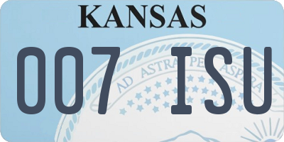 KS license plate 007ISU
