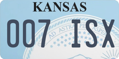 KS license plate 007ISX