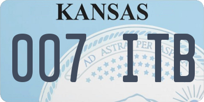 KS license plate 007ITB