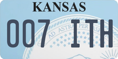 KS license plate 007ITH