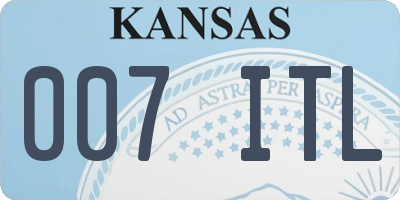 KS license plate 007ITL