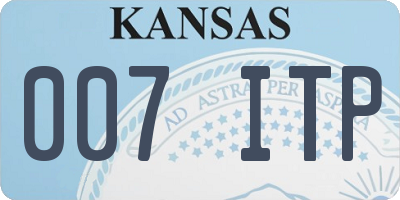 KS license plate 007ITP