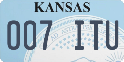 KS license plate 007ITU