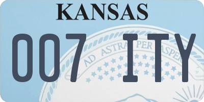 KS license plate 007ITY