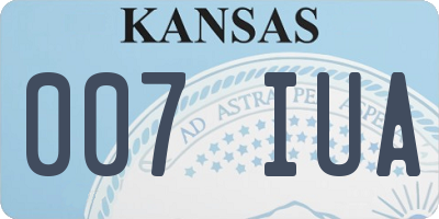 KS license plate 007IUA