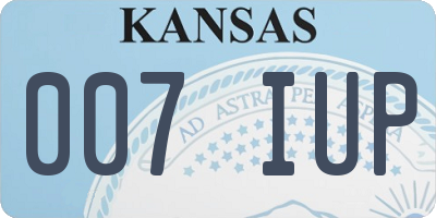 KS license plate 007IUP