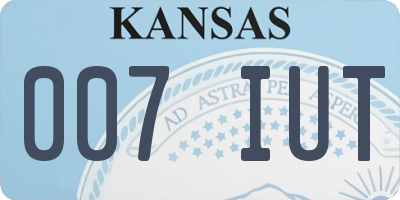 KS license plate 007IUT