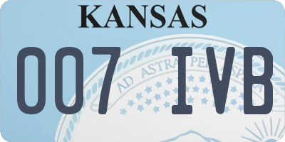 KS license plate 007IVB