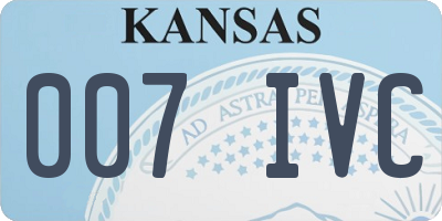 KS license plate 007IVC