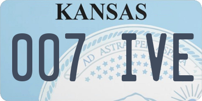 KS license plate 007IVE