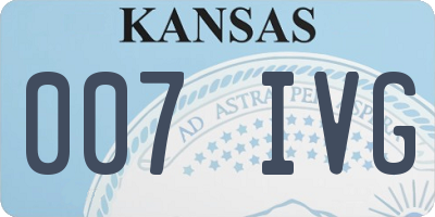 KS license plate 007IVG