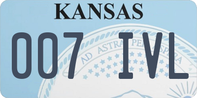 KS license plate 007IVL
