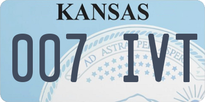 KS license plate 007IVT