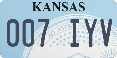 KS license plate 007IYV