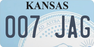 KS license plate 007JAG