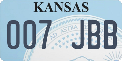 KS license plate 007JBB