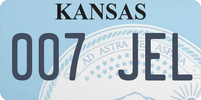 KS license plate 007JEL