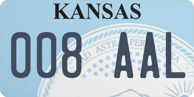 KS license plate 008AAL