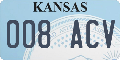 KS license plate 008ACV