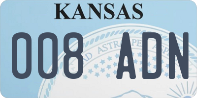 KS license plate 008ADN