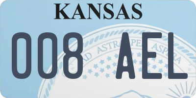 KS license plate 008AEL