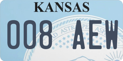 KS license plate 008AEW