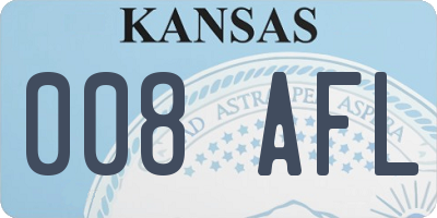 KS license plate 008AFL