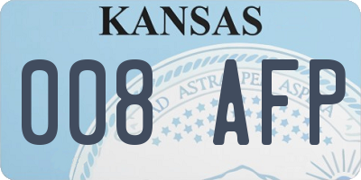 KS license plate 008AFP