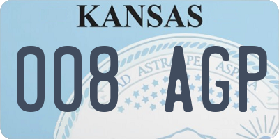 KS license plate 008AGP