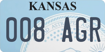 KS license plate 008AGR