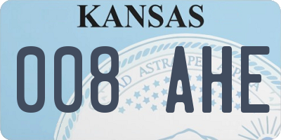 KS license plate 008AHE