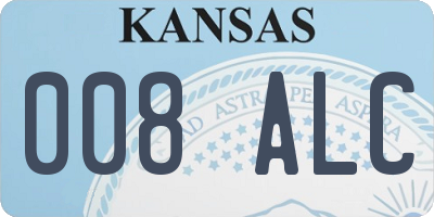 KS license plate 008ALC